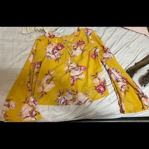 Long sleeve floral blouse